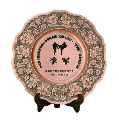 天津合金奖盘定做工艺与广州梦焕工艺美术品探析