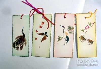 岁月珍藏 60、70年代中国羽毛水彩手绘书签的艺术魅力